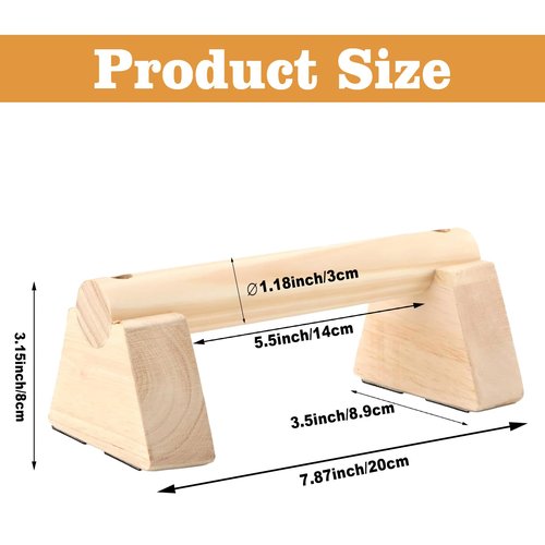 Parallettes Push Up Bar, Calisthenics Strength Training Equipment for Home, Wooden Pushup Handles for Floor