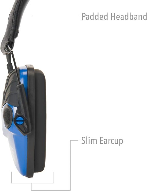 Howard Leight Impact Sport Electronic Shooting Earmuff - Sound Amplification, Real Blue Color