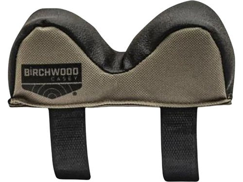 Birchwood Casey 5"x2"x2" Universal Filled Synthetic and Leather Shooting Front Rest Bag with Hook and Loop Straps, Medium