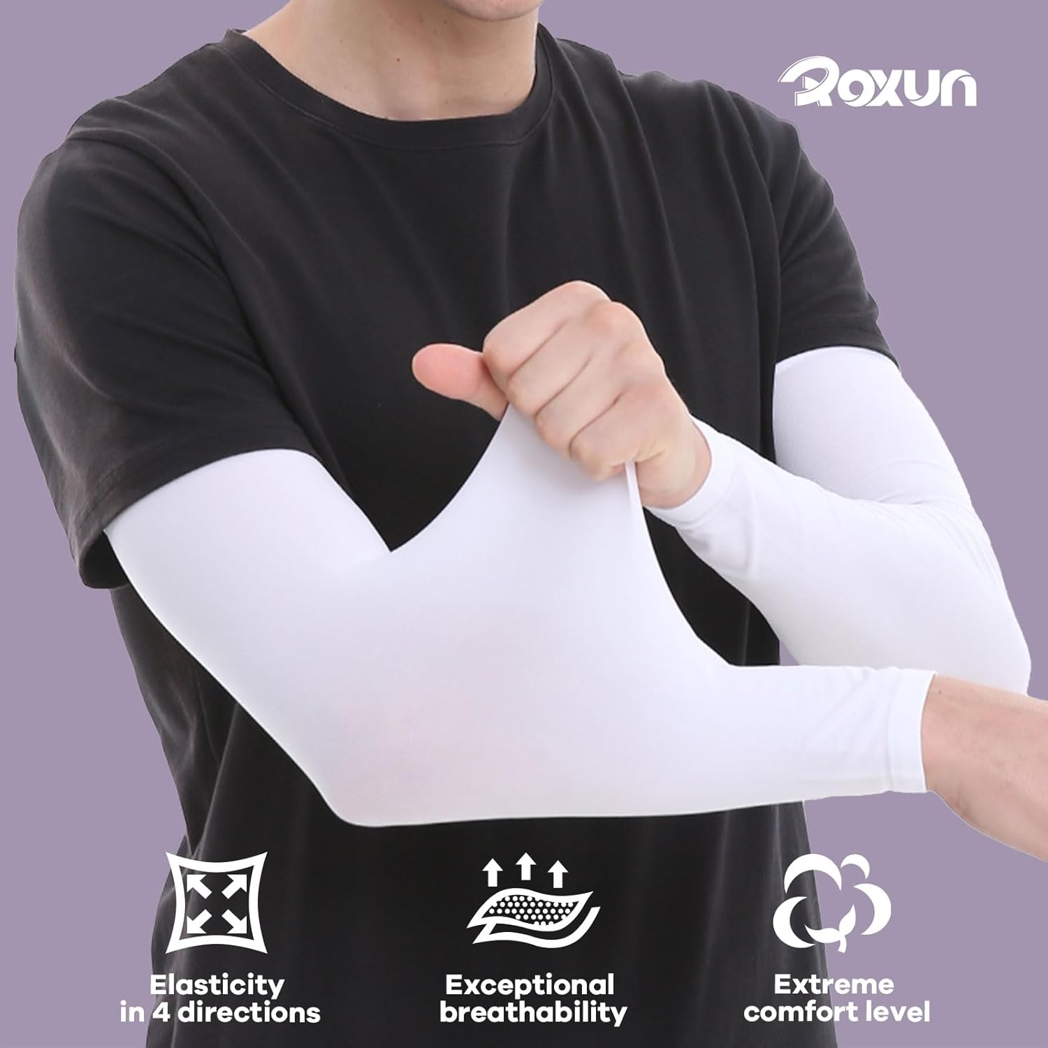 ROXUN Arm Sleeves - Cooling UV Sun Protection Compression Gear for Men and Women