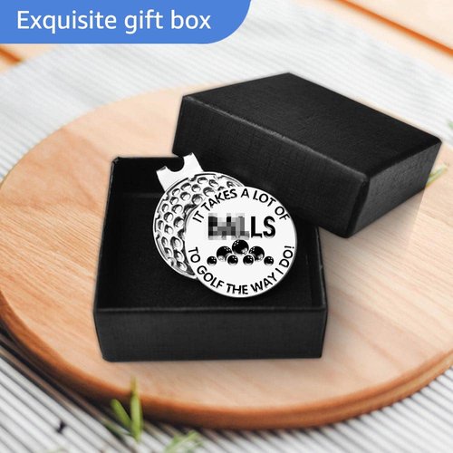GEYGIE It Takes A Lot of to Golf The Way I Do Golf Ball Marker with Magnetic Hat Clip, Funny Golf Accessories Gifts for Men Women, Golf Gifts for Men Woman, Gift for Golf Fan, Golf Novelty Gift