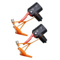 Bxian 2PCS 40x25mm Bicycle Pump Double Head Nozzle Connector 3 in 1 Black Replacement Dual Head Air Pump Adapter Valves Suitable for Mountain Bike Road Bike Bicycle with Valve Tube Fixing