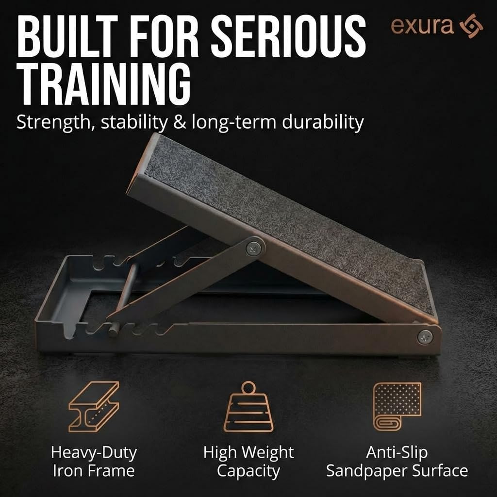 Slant Boards Adjustable - Wide Metal Slant Ramps for ATG Training & Physical Therapy | Incline Calf Stretching Equipment