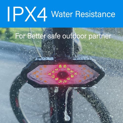 HITASTAR USB Rechargeable Wireless Remote Control Bike Taillights with Turn Signals Ultra Bright LED IPX4 Waterproof Bicycle Rear Light Safty Taillight for Night Riding