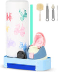 Owala Bottle Drying Rack - Portable Space-Saving Stand with Drain Tray & 4 Cleaning Brushes | Fits 24/32/40oz (Blue)