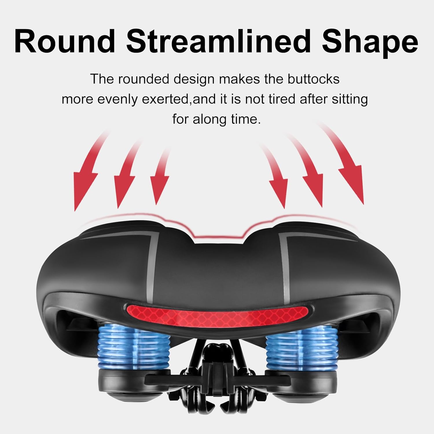 Skiennix Bicycle Saddle - Waterproof PU Design | Shock-Absorbing Memory Foam & Silicone Gel | 25 x 21 cm