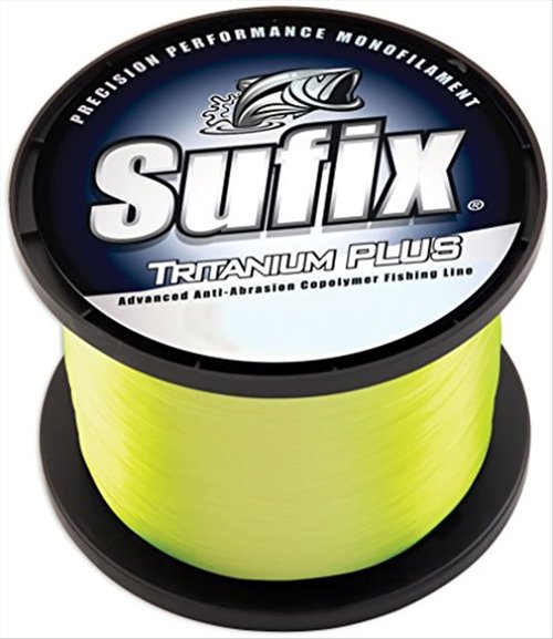 Sufix Tritanium Plus 1/4-Pound Spool Size Fishing Line (Chartreuse, 14-Pound)