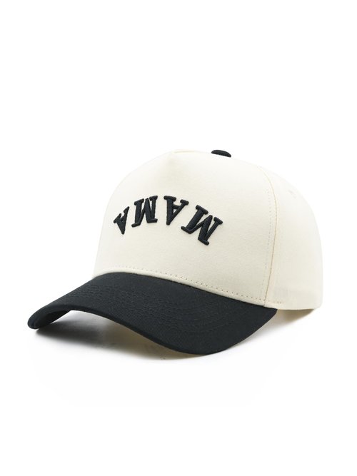 Waldeal Upside Down Mama Trucker Hats for Women Embroidered Mom Baseball Cap Adjustable Vintage Two Tone Cap for Casual Wear Black