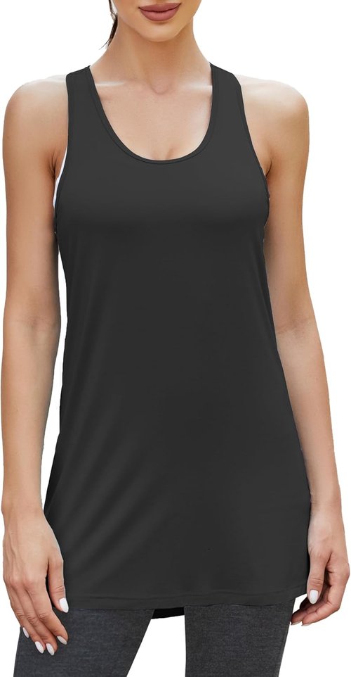 Bestisun Women's Yoga Shirts - Loose Fit Racerback Tank Top for Comfortable Workouts | Stylish Design