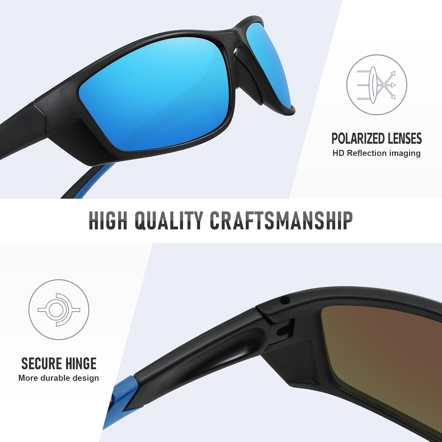 Skiennix Sports Polarized Sunglasses - UV Protection for Driving, Running, Cycling & Fishing