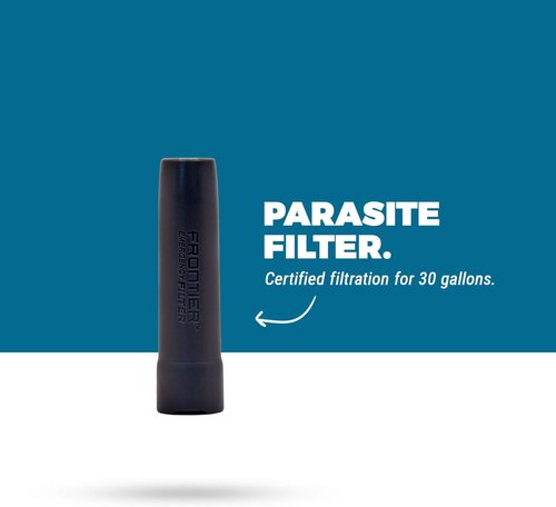 Aquamira Frontier Water Filtration Straw - Portable Emergency Water Purification System