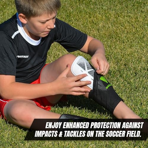 Vizari Vector Shinguard - Size L White Soccer Protective Gear
