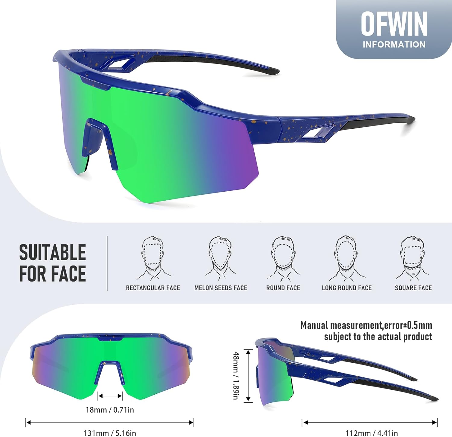 Polarized Youth Sports Sunglasses - Perfect for Boys & Girls Aged 5-15 | Ideal for Baseball, Softball, Cycling & Running