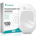 100 Packs Transparent Film Dressing 4" x 4.75" - Waterproof Bandages for Swimming, Showering, Wounds, Post Surgical Shower or IV Shield, Tattoo Aftercare Bandage, Scar Therapy, Adhesive Patches