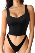 SUUKSESS Sports Bra - Sweetheart Neckline, Padded Comfort | Longline Crop Tank Top for Women