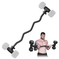 Dumbbell to Barbell Converter, Dumbbell Barbell Converter Bar, Adjustable Weight Bar, Dumbbell Converter for Weightlifting(Straight and EZ Curl)