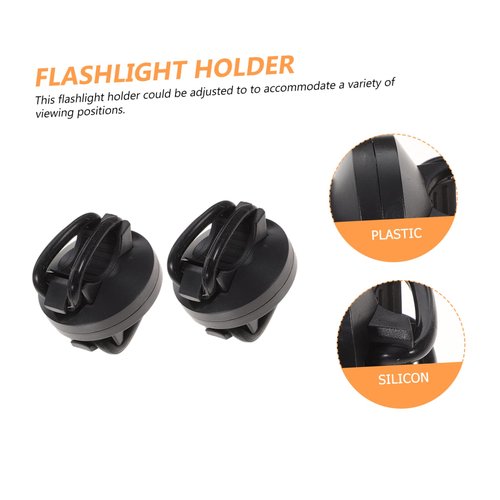 Parliky Adjustable 360 Degree Rotating Flashlight Holder Bike Mount Universal Clamp for Outdoor Cycling Hiking Camping Front Light Brackets