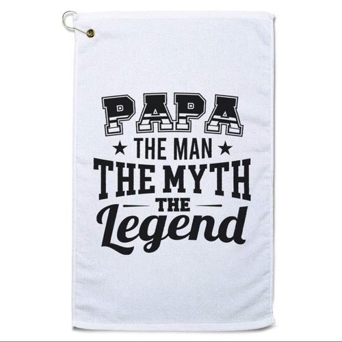 Style In Print Golf Towel Papa The Man Myth Legend Dad A Cotton Bag Accessories White