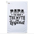 Style In Print Golf Towel Papa The Man Myth Legend Dad A Cotton Bag Accessories White