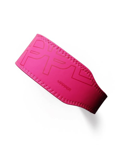 UPPPER Weight Lifting Belt - Double Prong 4” to 2.5” Tapered Premium Lifting Belt for Men and Women - Ultimate Back Support For Weightlifting and Powerlifting | Premium Fitness Gear (Neon Pink, Large)