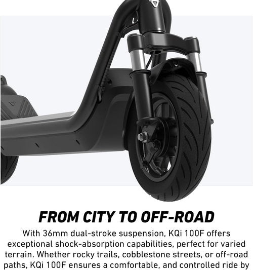 NIU Electric Scooter - KQi 1PRO 100/200 Series Escooter with Suspension, 500-700W Power, 15-20 MPH