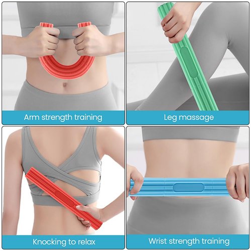 3 Pcs Flex Resistance Bars,Twist Obstruction Hand Grip Strength Trainer Resistance Bars for Golfers Elbow Tendonitis Wrist and Forearms Pain Relief(Light Green Blue Orange)
