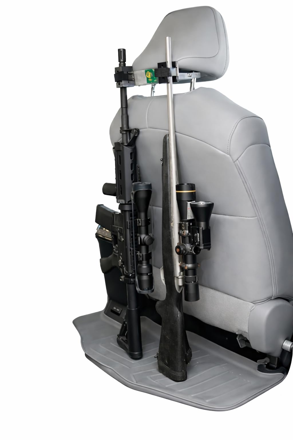 CoJo Universal Vehicle Gun Rack — Vertical Headrest Mount for Trucks, Cars & SUVs — Secure Rifle & Shotgun Storage