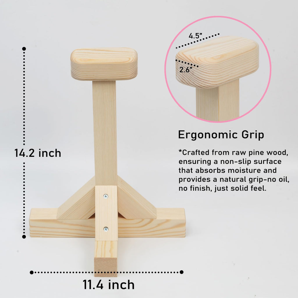 SAMTROY Handstand Canes for Balance Training, Stable Wooden Handstand Blocks with Non-Slip Base & Moisture-Absorbent Grip, Portable Bodyweight Training Equipment for Home Gym & Strength Practice
