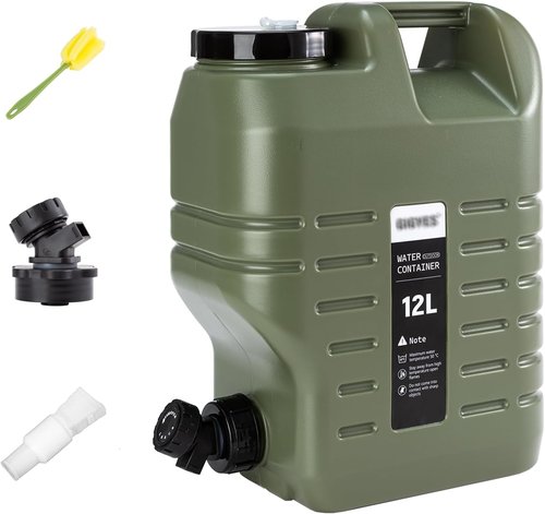 Camping Water Jug - 3.2 Gallon Food Grade Tank with Spout | Leak-Proof Design for Picnics & BBQs