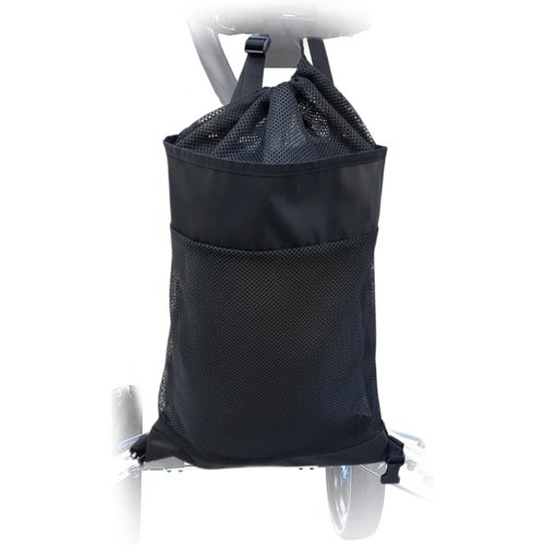 Golf Push Cart Accessories - Golf Storage Bag and Organizer for Universal Cart with Drawstring Closure, 3 Adjustable Buckles & Inner Mesh Pocket for Golf Balls, Oxford Cloth & Mesh Construction