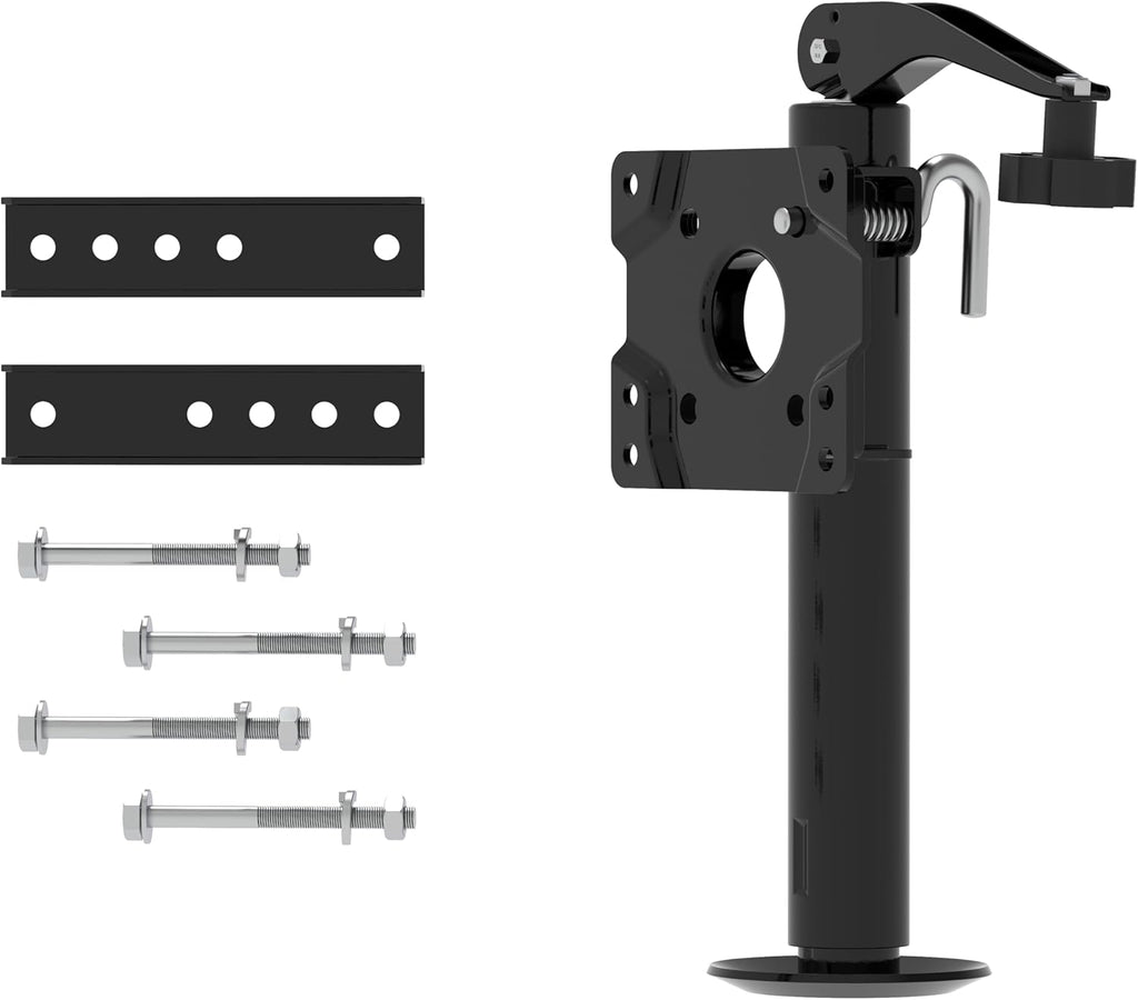 Swivel Bolt-On Trailer Jack - 10" Vertical Movement with Mounting Hardware | 1000 lbs Capacity