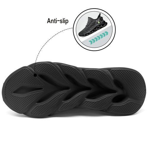 DLWKIPV Men Running Shoes Men's Tennis Shoes Lightweight Breathable Fashion Sneakers Non Slip Workout Gym Shoe for Running Black Size US 11