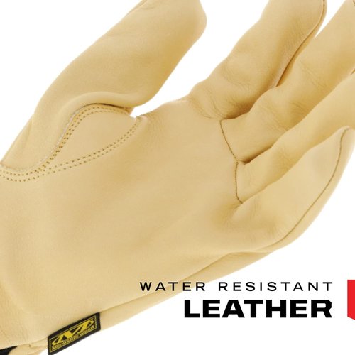 Mechanix Wear Leather Cow Driver Gloves - Breathable & Water Resistant - Comfortable Fit - Tan - Large