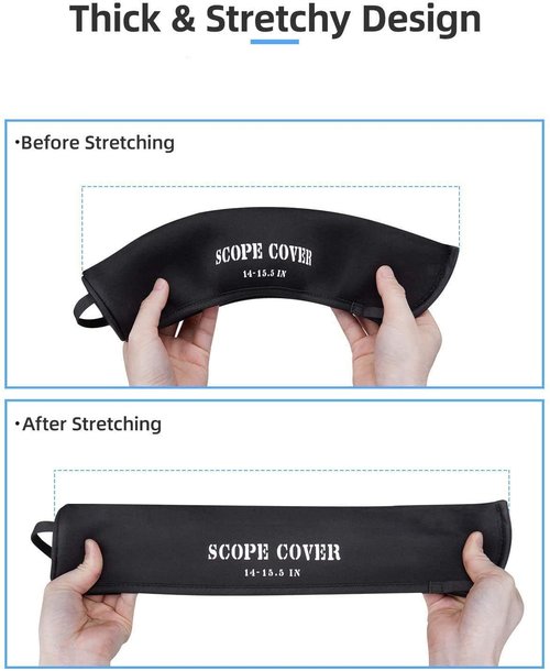 KEMIMOTO Scope Covers Neoprene Optics Lens Cover 12Inch-14 Inch Black