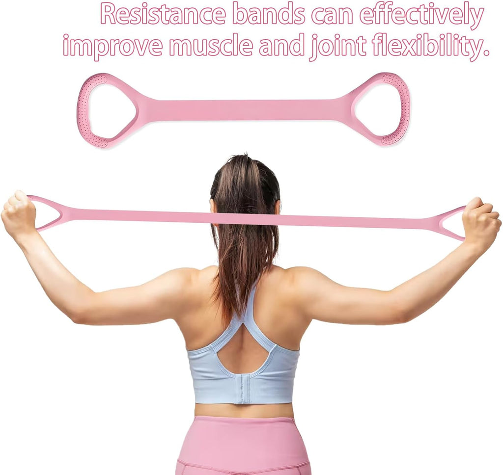 Skiennix 6 Pcs Figure 8 Resistance Bands - Versatile Yoga & Pilates Equipment for Full-Body Workouts
