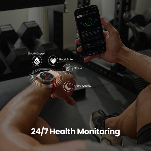 Amazfit Balance 2 Smart Watch - 47mm AMOLED Display, Dual Band GPS, 21-Day Battery Life | Heart Rate & Sleep Tracking