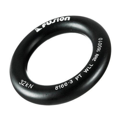 Fusion Climb Small 2-Inch Orange Black Aluminum O-Ring - Matte Black (5-Pack)