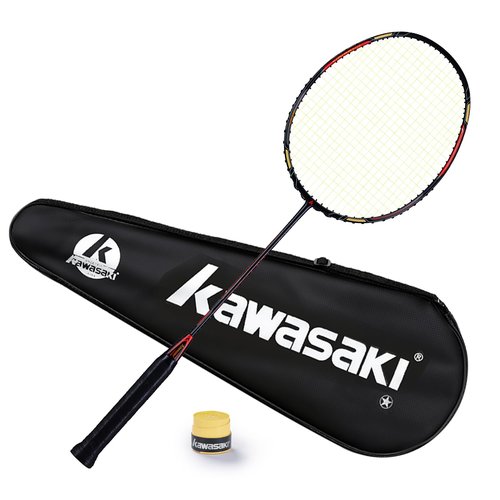 Badminton Racket Professional Graphite Badminton Set Lightweight High Tension Racquet for Attack & Defense-Passion P22 Get Strung with Carrying Bag & Hand Grip (Black Red)
