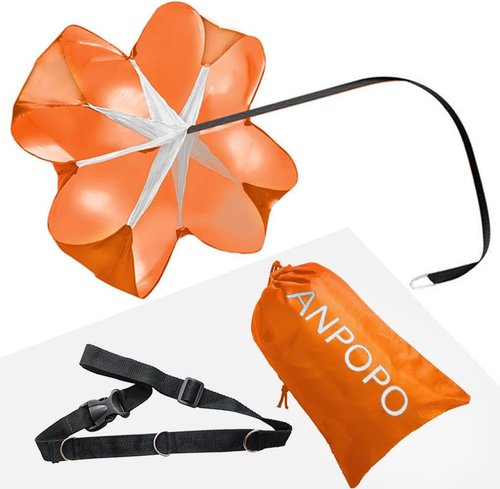 Bfsmile Speed Training Parachute - 56" Adjustable Strap with Free Carry Bag for All Ages