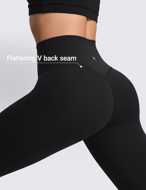 CRZ YOGA SculptAir Yoga Leggings - High Waisted, No Front Seam, Buttery Soft, 25" for Women