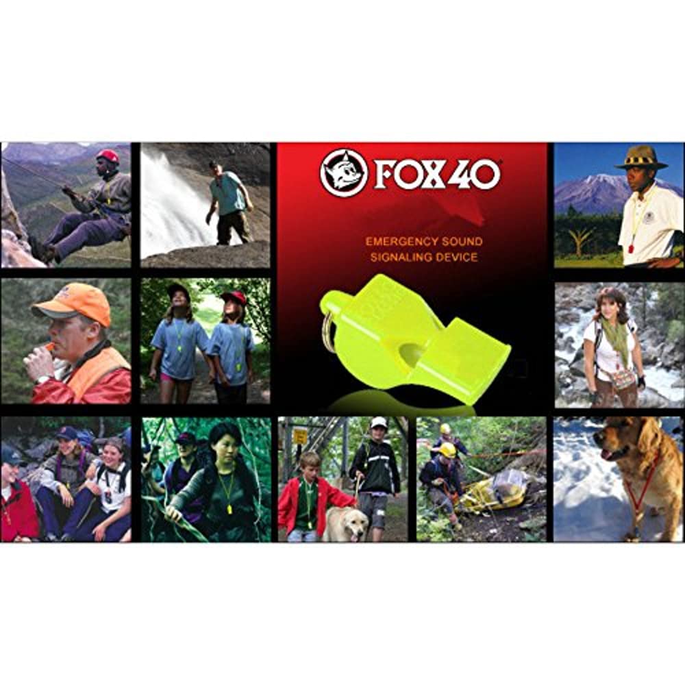 Fox 40 Classic CMG Whistle with Breakaway Lanyard - Red,115 db (Single with Lanyard)