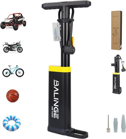 High-Pressure Portable Tire Pump by [Brand Name] - Up to 120 PSI, Ergonomic Design, Fits Presta & Schrader Valves