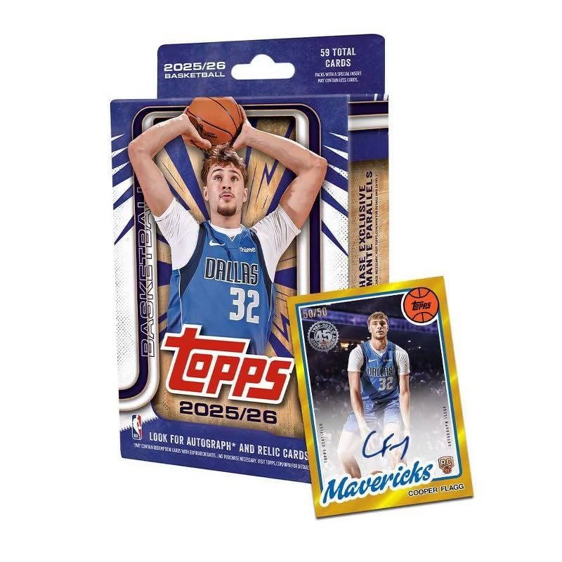 2025-26 NBA Trading Card Hanger Box - 59 Collectible Basketball Cards