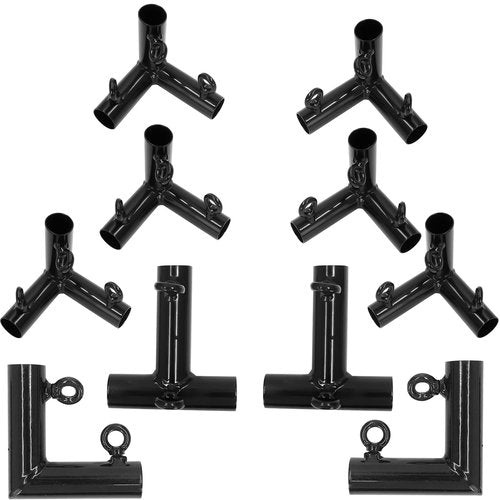 Aoneky 1 3/8 in Golf Frame Corner Kit for 10x10x10ft Practice Golf Cage Net - Fits 1" EMTs