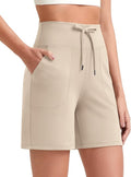 G4Free Women's High-Waisted Athletic Running Shorts - Casual Golf & Yoga Shorts with Pockets