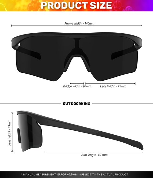 OUTDOORKING Sport Polarized Sunglasses for Men and Women, Stylish and Lightweight Cycling Sunglasses with UV400 Protection