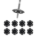 TREKOLOGY Ski Pole Baskets Replacement Set (8-Piece) – 3.4" Snow Baskets for Trekking Poles with 0.55" (1.4cm) Hole Diameter – Universal Fit for Skiing, Snowshoeing, and Hiking Poles - Black