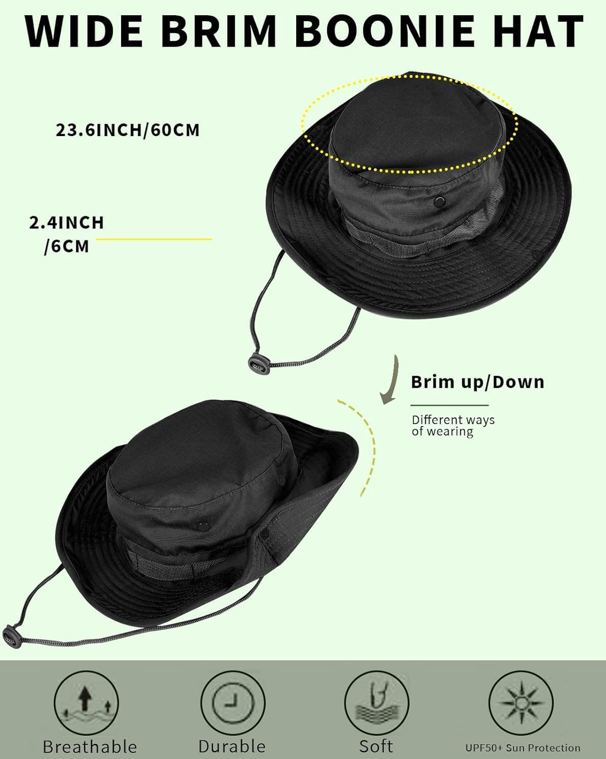 Skiennix Bucket Hat - UPF 50+ UV Protection for Men & Women | Foldable Boonie Hat for Summer Adventures