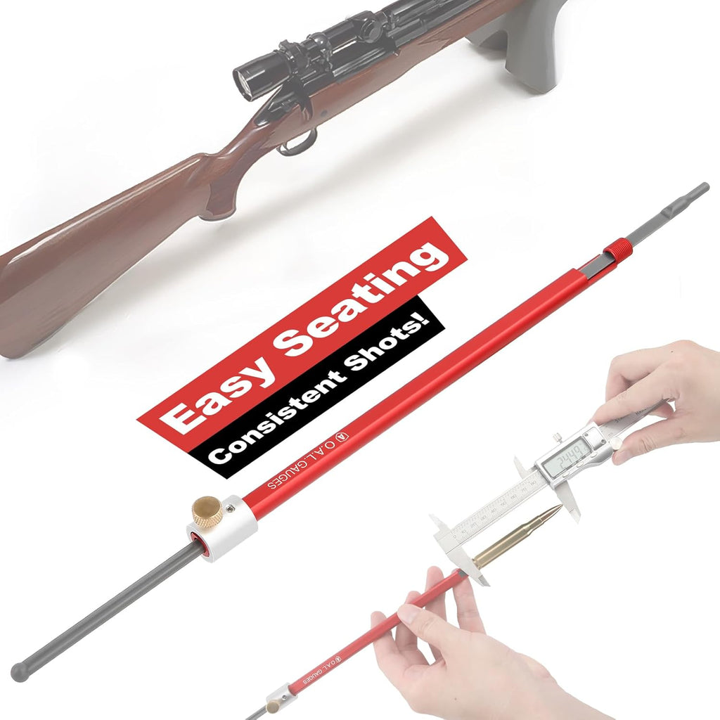 Overall Length Gauge - Precision OAL Gauge for Reloading | Compatible with Bolt-Action & Single-Shot Firearms, Aluminum Replacement for C1000