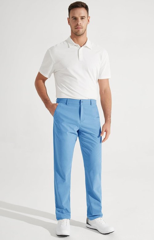 Libin Men's Golf Pants - Quick Dry Lightweight Stretch Trousers | Comfy Casual Work Pants (30"/32"/34")